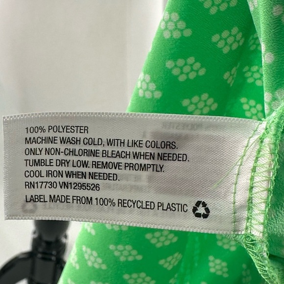 Merona womens top size L green button down retro - Picture 11 of 11